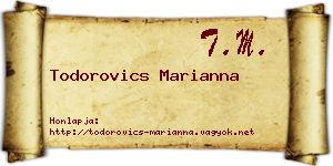Todorovics Marianna névjegykártya