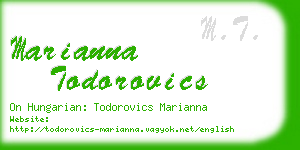marianna todorovics business card
